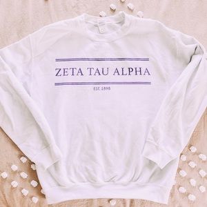 ZTA White Crewneck Sweatshirt
